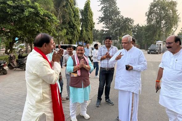 गया एयरपोर्ट पर आदरणीय नेताओं से शिष्टाचार भेंट