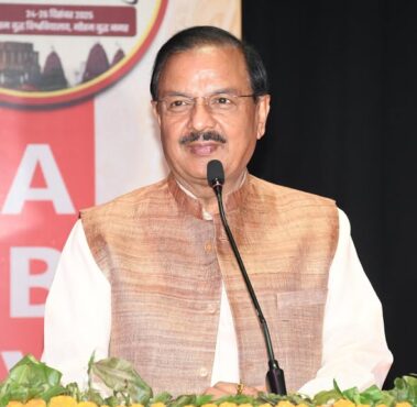 गौतमबुद्ध विश्वविद्यालय में आयोजित एबीवीपी के 66वें प्रांत अधिवेशन में छात्र-छात्राओं को संबोधित करते हुए