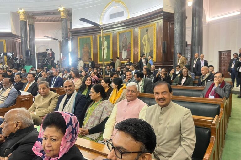 संविधान सदन में आयोजित 28वीं कॉमनवेल्थ स्पीकर्स कॉन्फ्रेंस के उद्घाटन सत्र का दृश्य