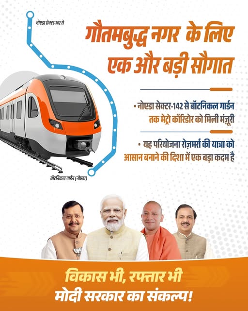 नोएडा सेक्टर-142 से बॉटनिकल गार्डन मेट्रो कॉरिडोर नोएडा सेक्टर-142 से बॉटनिकल गार्डन मेट्रो कॉरिडोर