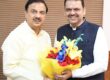 मुख्यमंत्री देवेंद्र फडणवीस से शिष्टाचार भेंट का दृश्य