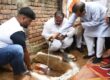 ग्रेटर नोएडा के ग्राम खैरपुर गुर्जर में गुरु रविदास जी की मूर्ति स्थापना एवं भवन भूमि पूजन समारोह में सहभागिता का दृश्य